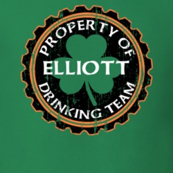 Elliott Drinking Team Property Of Beer Cap St Patricks T Shirt 35720344