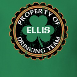 Ellis Drinking Team Property Of Beer Cap St Patricks T Shirt 35720347
