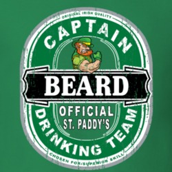 Beard Captain Official Drinking Team St Patricks T Shirt 35724427