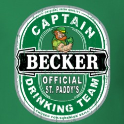 Becker Captain Official Drinking Team St Patricks T Shirt 35724430