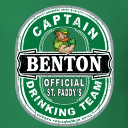 Benton Captain Official Drinking Team St Patricks T Shirt 35724439