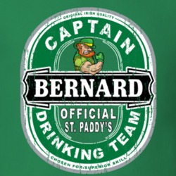 Bernard Captain Official Drinking Team St Patricks T Shirt 35724442