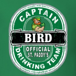 Bird Captain Official Drinking Team St Patricks T Shirt 35724445