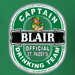Blair Captain Official Drinking Team St Patricks T Shirt 35724451