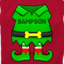 Christmas Elf Body Cute Customizable Christmas Dog T shirt 36601547