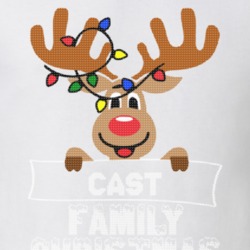 Family Christmas Reindeer Knitted Look Christmas T Shirt 36664672