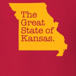 The Great State Of Kansas Missouri Outline Trump Tweet Football Fan T Shirt 37451406