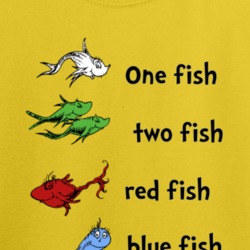 One Fish Two Fish Red Fish Blue Fish Dr Seuss Children's Book T Shirt 37945998