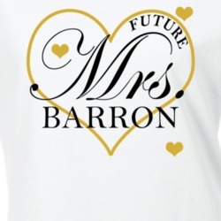 Future Mrs Barron Gold Hearts Engagement T Shirt 38596097