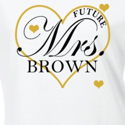 Future Mrs Brown Gold Hearts Engagement T Shirt 38596162
