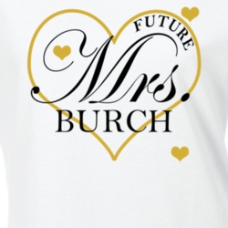 Future Mrs Burch Gold Hearts Engagement T Shirt 38596171