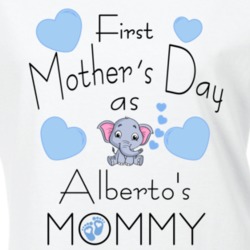 Alberto First Mother's Day As His Mommy Baby Elephant T Shirt 38721978