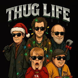 Thug Life Kevin, Harry, Marv, Marley & Gus The Home Alone Crew T Shirt 40356181