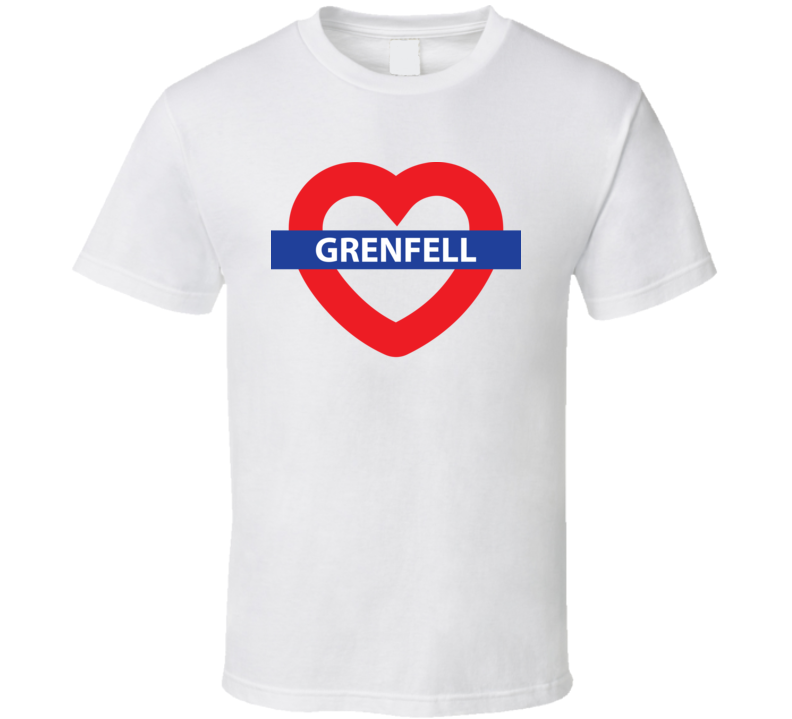 Grenfell Tower London England Heart Love And Support T Shirt