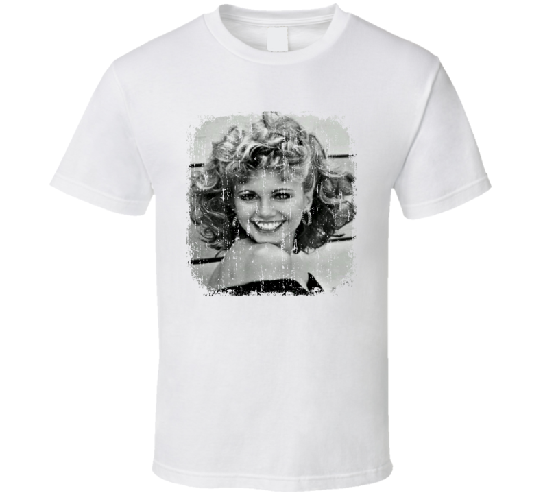 Olivia Newton John 70s Celebrity Icon Sexy Vintage Worn Look T Shirt