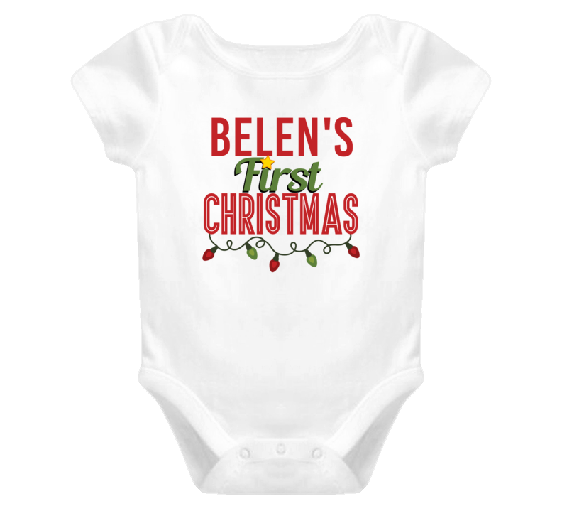 Belen First Christmas Cute Personalized Name Holiday Gift Baby One Pie Belen First Christmas Cute Personalized Name Holiday Gift Baby One Pie