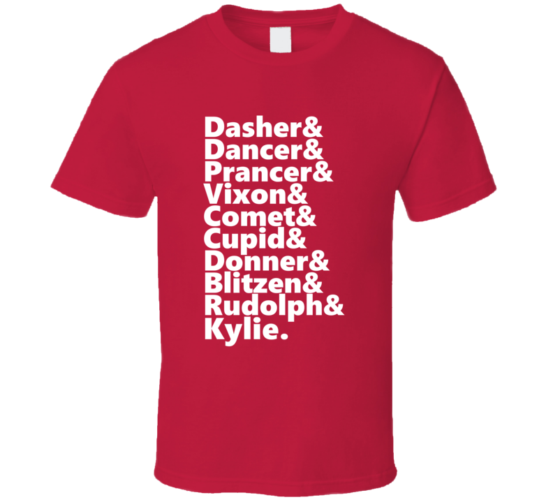 Reindeer Rudolph And Kylie Personalized First Name Holiday Gift T Shir Reindeer Rudolph And Kylie Personalized First Name Holiday Gift T Shir
