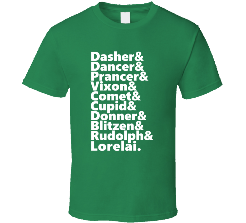 Reindeer Rudolph And Lorelai Personalized First Name Holiday Gift T Shirt