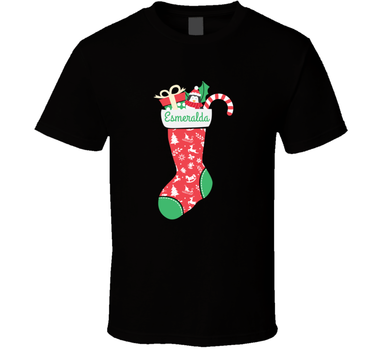 Esmeralda Personalized First Name Christmas Stocking Funny Holiday Gif Esmeralda Personalized First Name Christmas Stocking Funny Holiday Gif
