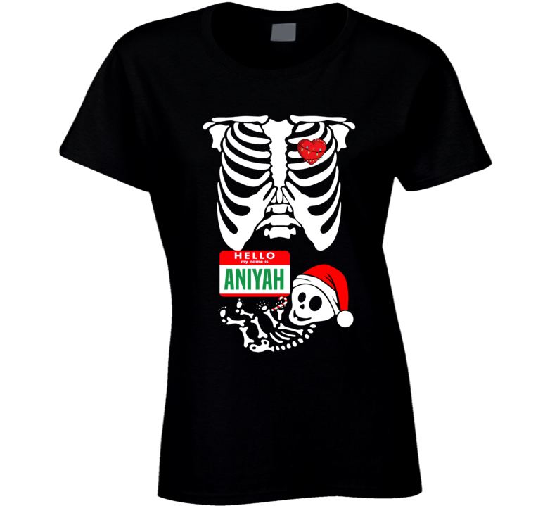 Baby Aniyah Custom Christmas Holiday Nametag X Ray Skeleton Maternity Baby Aniyah Custom Christmas Holiday Nametag X Ray Skeleton Maternity