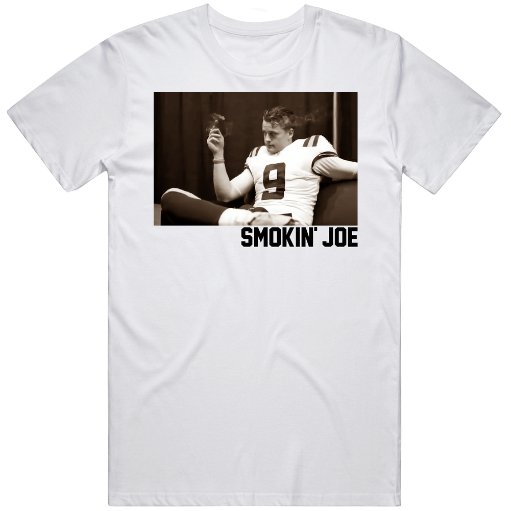 Joe Burrow Smoking Joe Legend Football Fan V4 Classic Cotton Unisex T Shirt Joe Burrow Smoking Joe Legend Football Fan V4 Classic Cotton Unisex T Shirt