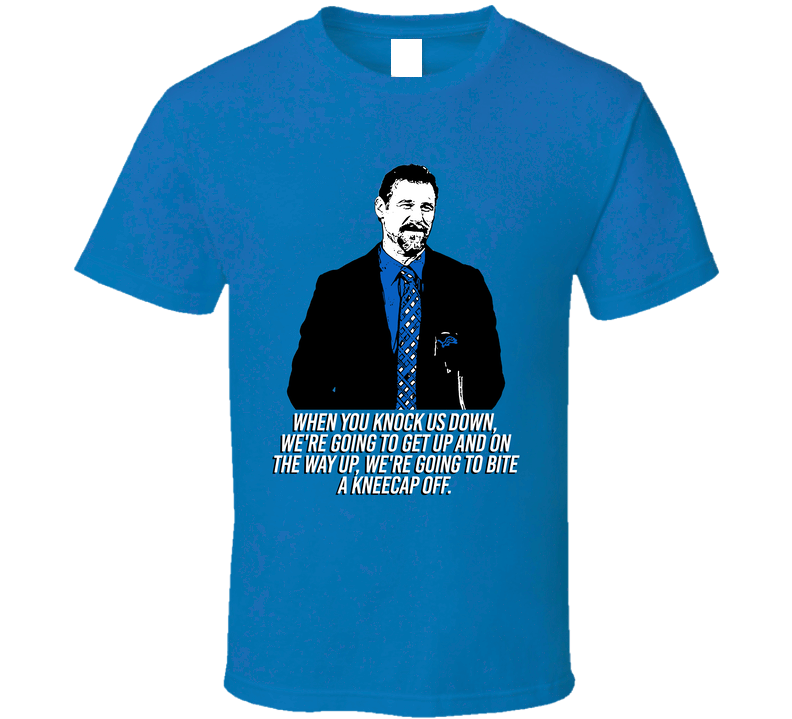 Dan Campbell Head Coach Bite A Kneecap Detroit Football Classic Cotton Unisex T Shirt