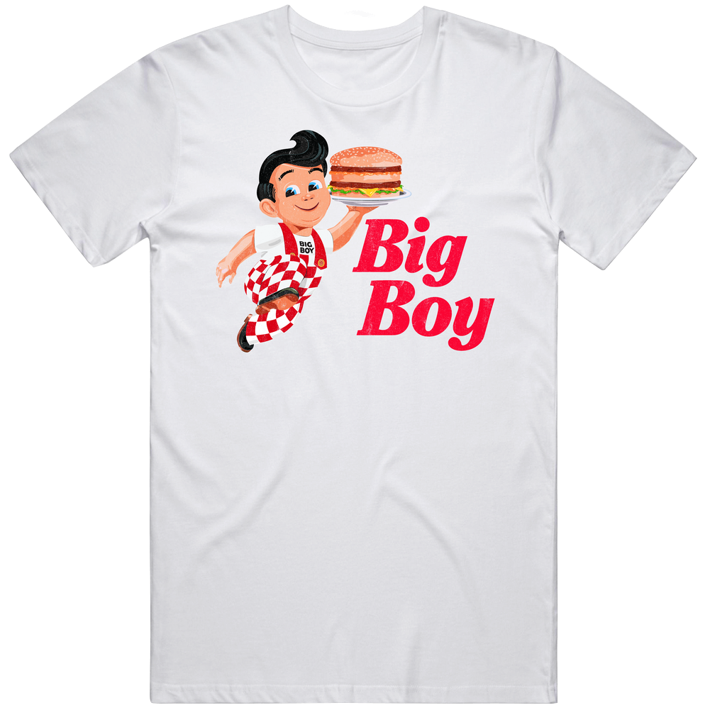 Big Boy Burger Retro Restaurant Logo Cotton Unisex T Shirt Big Boy Burger Retro Restaurant Logo Cotton Unisex T Shirt