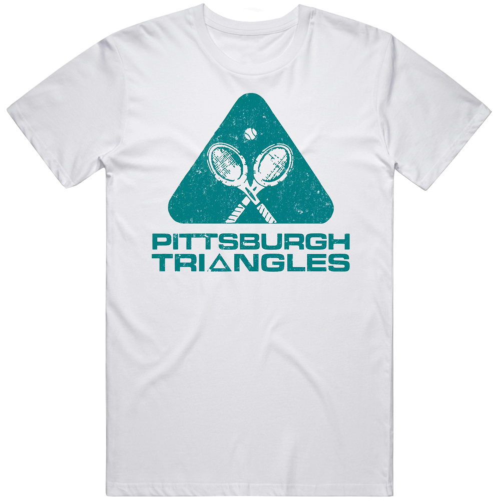 Pittsburgh Triangles World Team Tennis League Retro Team Logo Cotton Unisex T Shirt Pittsburgh Triangles World Team Tennis League Retro Team Logo Cotton Unisex T Shirt