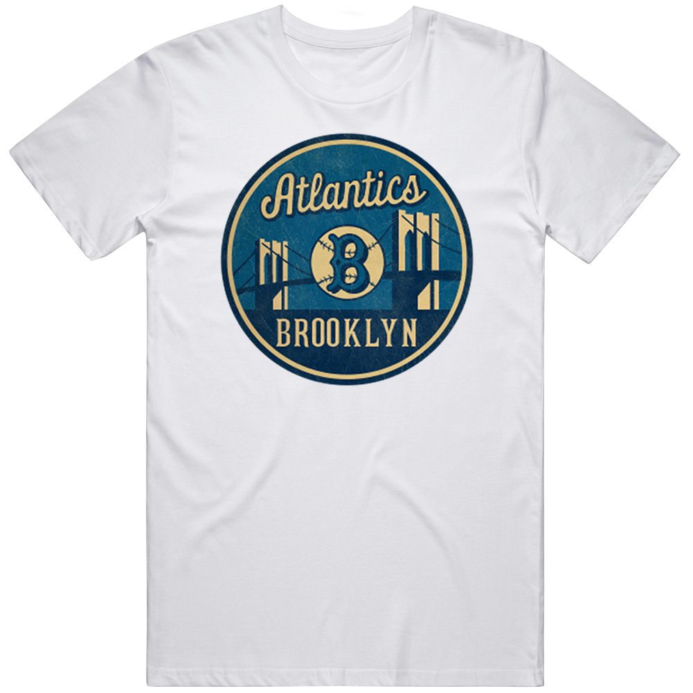 Brooklyn Atlantics Baseball Logo Cotton Unisex T Shirt