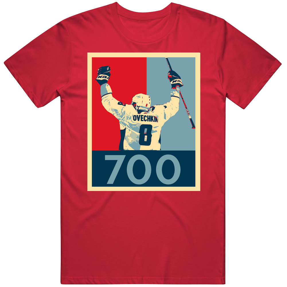 Alex Ovechkin 700 Goals Hope Poster Washington Hockey Fan Cotton Unisex T Shirt Alex Ovechkin 700 Goals Hope Poster Washington Hockey Fan Cotton Unisex T Shirt