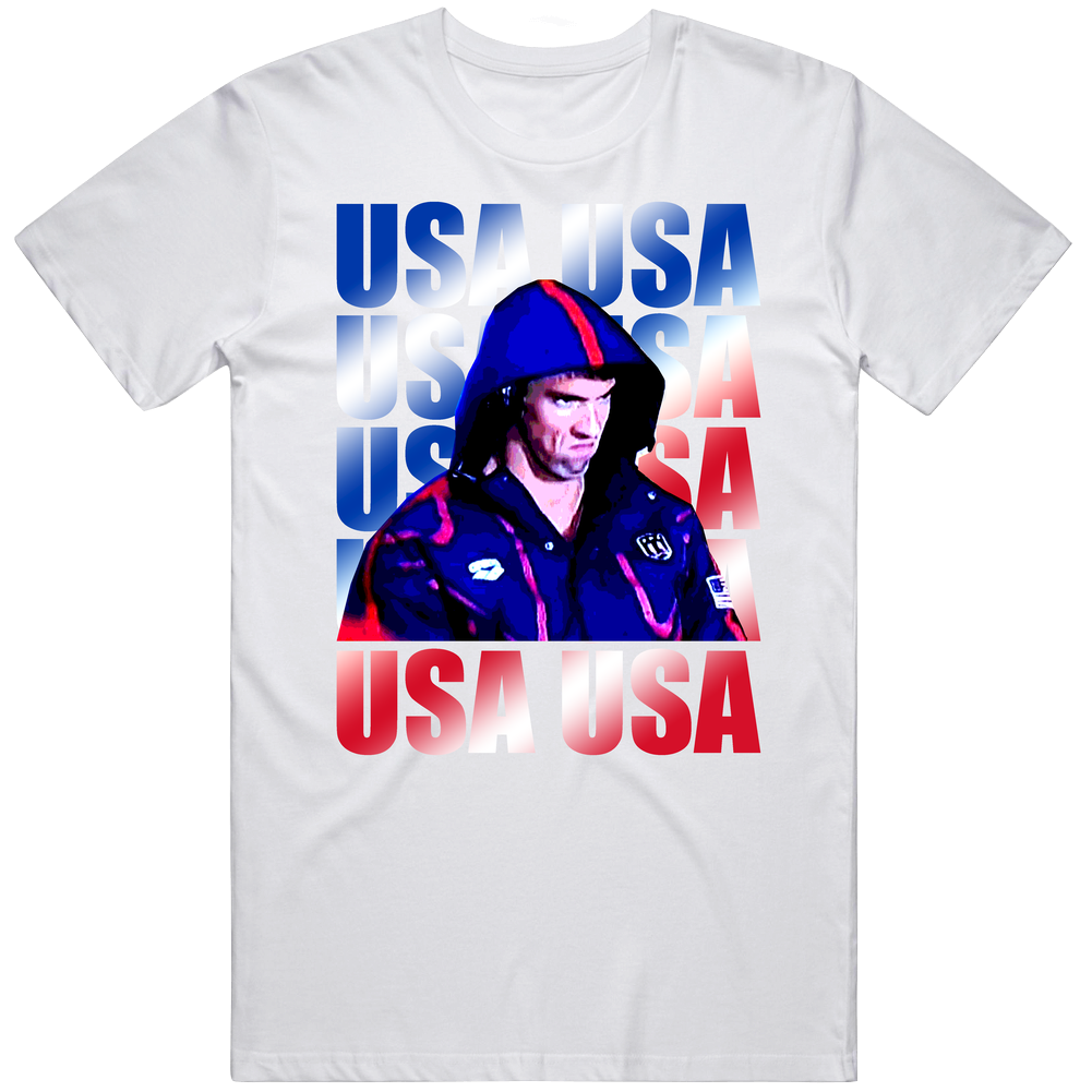Michael Phelps American Usa 2016 Olympic Swimming Fan Stink Face Cotton Unisex T Shirt