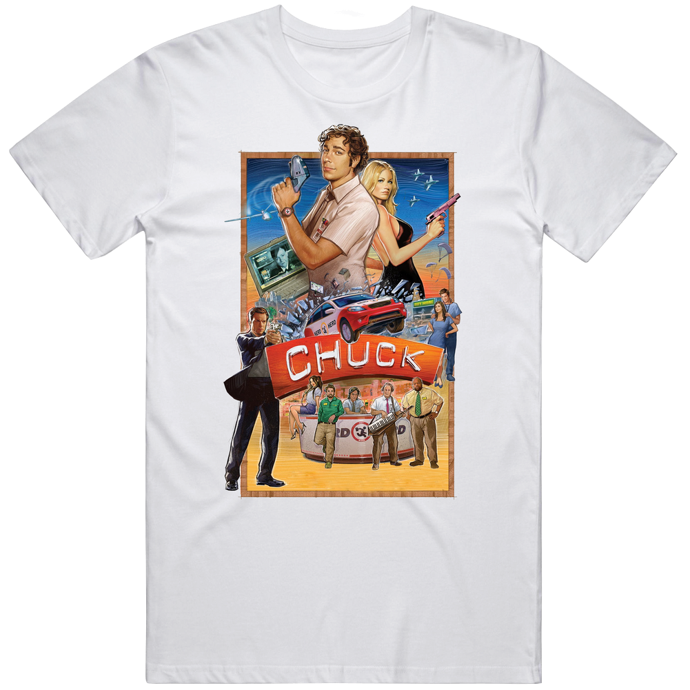 Chuck Spy Cult Tv Show Takeoff T Shirt