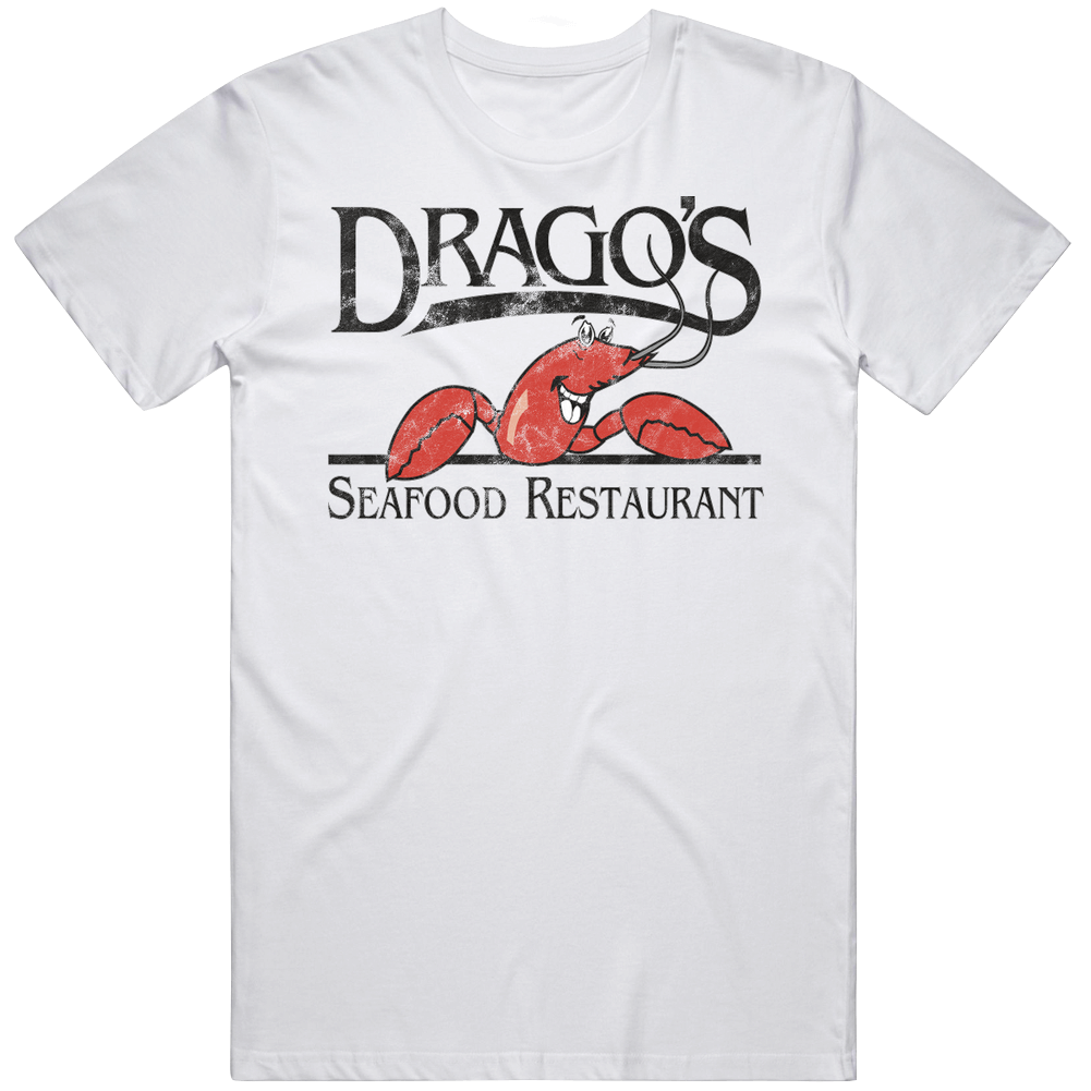 Drago's Seafood Louisiana Restaurant Logo Foodie Food Fan Worn Look Takeoff T Shirt