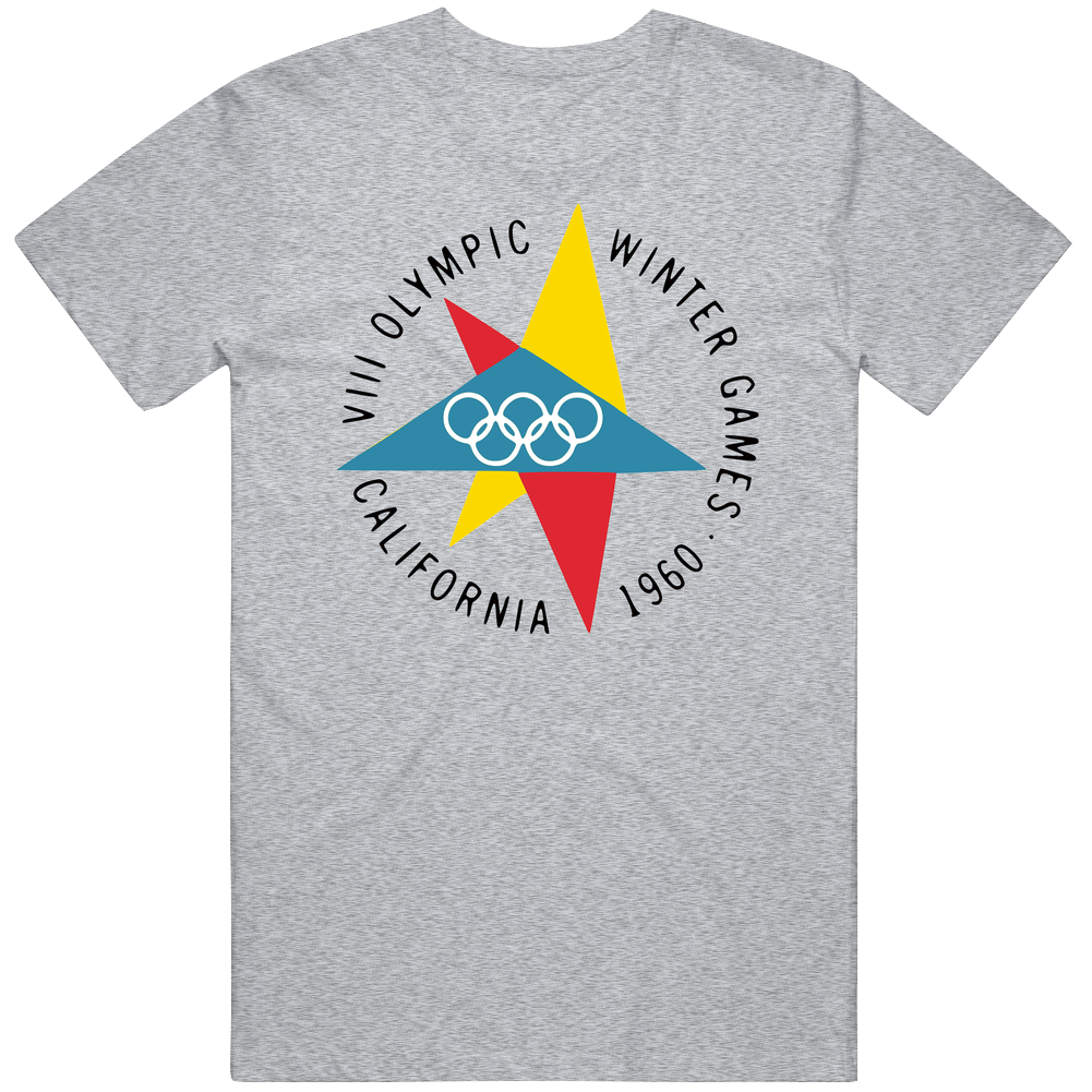 Squaw Valley California Winter Olympics 1960 Retro Logo Sport Fan Cotton Unisex T Shirt Squaw Valley California Winter Olympics 1960 Retro Logo Sport Fan Cotton Unisex T Shirt