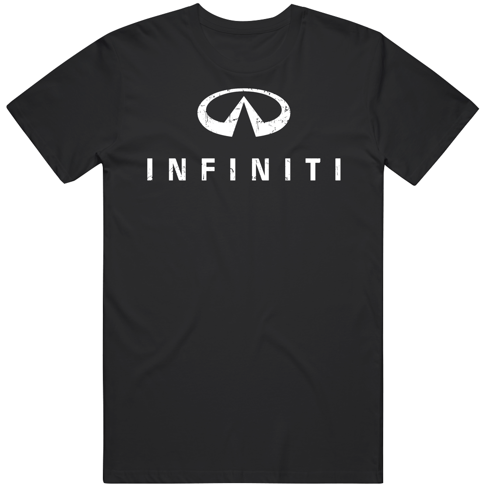 Infiniti Automobile Car Truck Motorcycle Auto Parts Cool Distressed Style Brand Logo Emblem White Font Cotton Unisex T Shirt