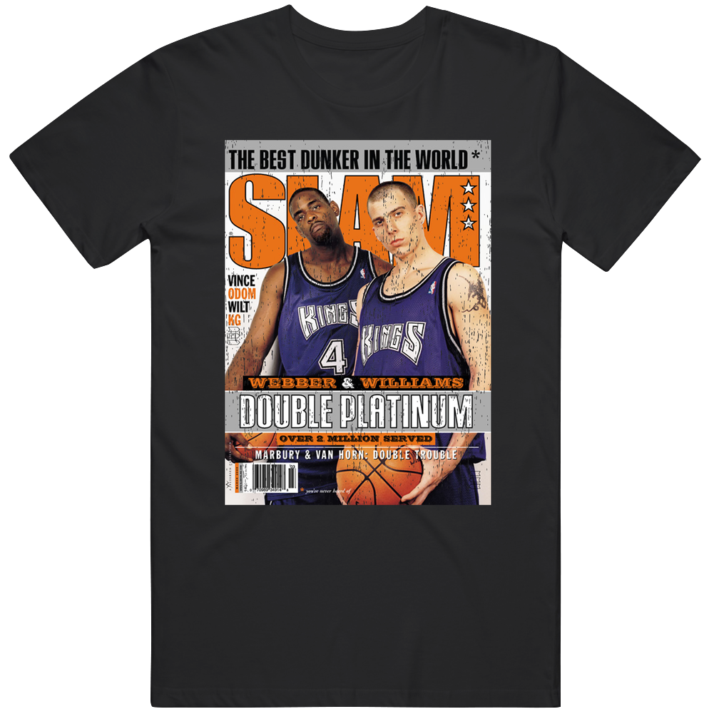 Slam Magazine Issue 40 Chris Webber Jason Williams Popular Basketball Magazine Grunge Look Cotton Unisex T Shirt Slam Magazine Issue 40 Chris Webber Jason Williams Popular Basketball Magazine Grunge Look Cotton Unisex T Shirt