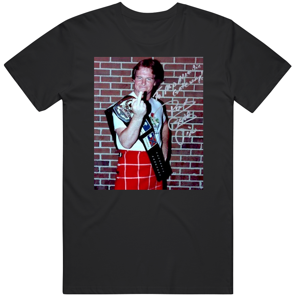 Legend Rowdy Roddy Piper Mid Atlantic Kilt Middle Finger Cotton Unisex T Shirt Legend Rowdy Roddy Piper Mid Atlantic Kilt Middle Finger Cotton Unisex T Shirt
