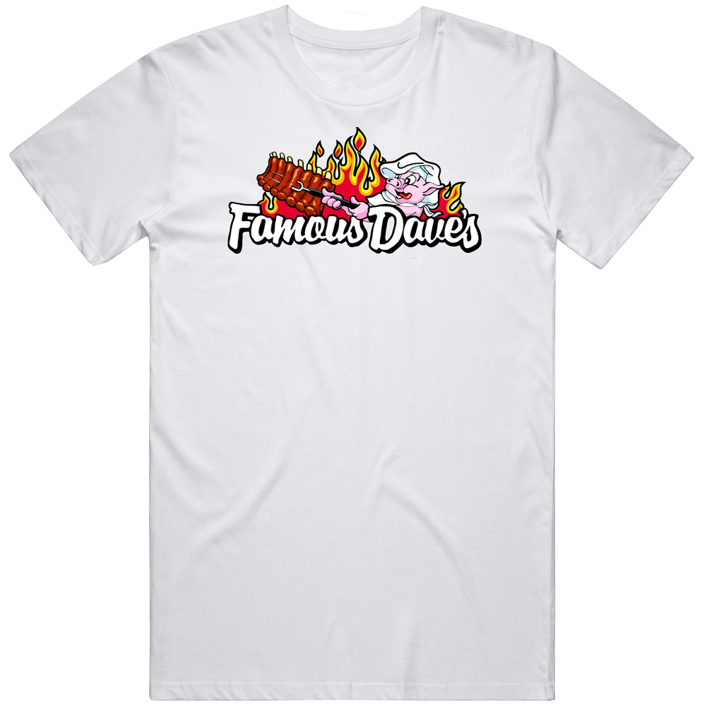 Famous Dave's Of America Inc Nasdaq Company Logo Employee Fan Cotton Unisex T Shirt Famous Dave's Of America Inc Nasdaq Company Logo Employee Fan Cotton Unisex T Shirt
