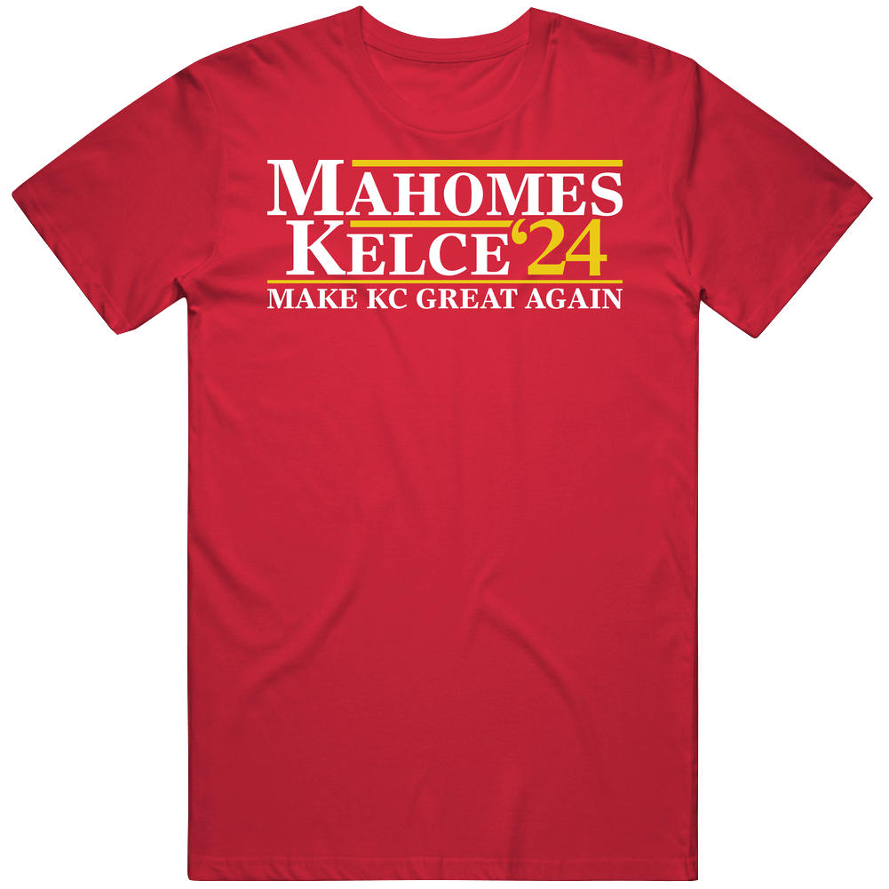 Patrick Mahomes Travis Kelce For President 2024 Make Kansas City Football Great Again Cotton Unisex T Shirt Patrick Mahomes Travis Kelce For President 2024 Make Kansas City Football Great Again Cotton Unisex T Shirt