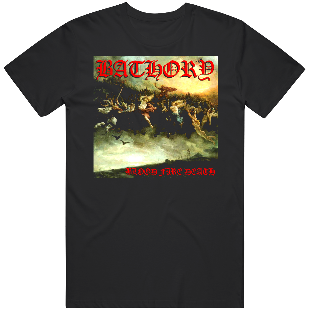 Bathory Bathord Blood Fire Death Album Vintage T Shirt
