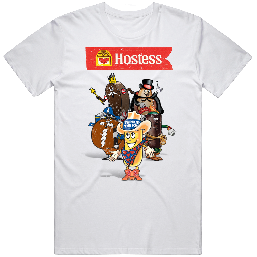 Hostess Treats Characters Retro Distressed Look Snack Lovers T Vintage T Shirt Hostess Treats Characters Retro Distressed Look Snack Lovers T Vintage T Shirt