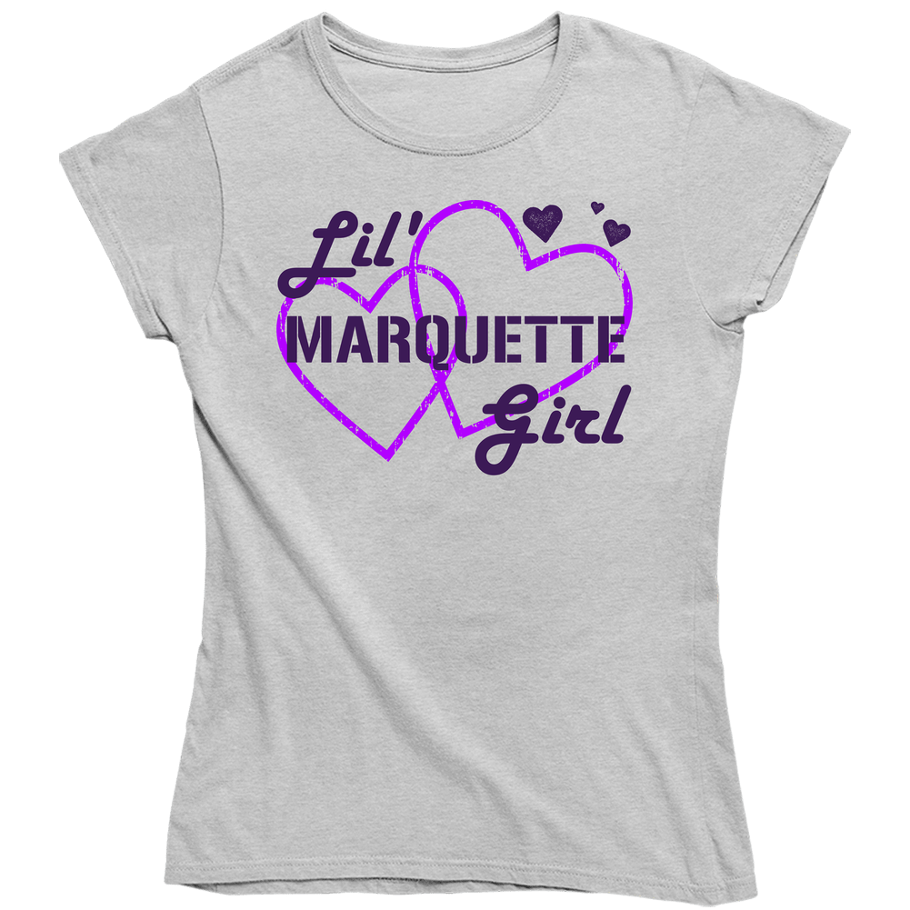 Lil Marquette Girl Ladies Heart Car Lover Vintage Car Ladies T Shirt