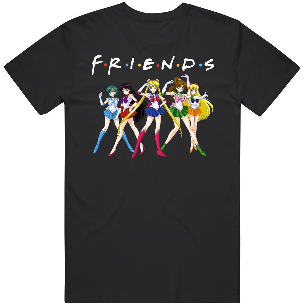 Friends Sailor Moon 90s Kids Tv Show Anime Cartoon retro T Shirt Friends Sailor Moon 90s Kids Tv Show Anime Cartoon retro T Shirt
