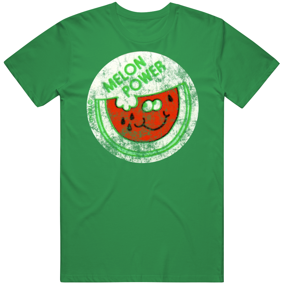 Melon Power Scratch N Sniff Sticker Retro Vintage Worn Look retro T Shirt Melon Power Scratch N Sniff Sticker Retro Vintage Worn Look retro T Shirt