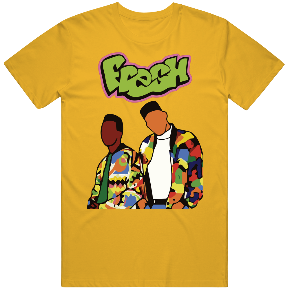 Jazzy Jeff Fresh Prince Funky Jackets Cut Outs Of Bel Air Retro T Shirt