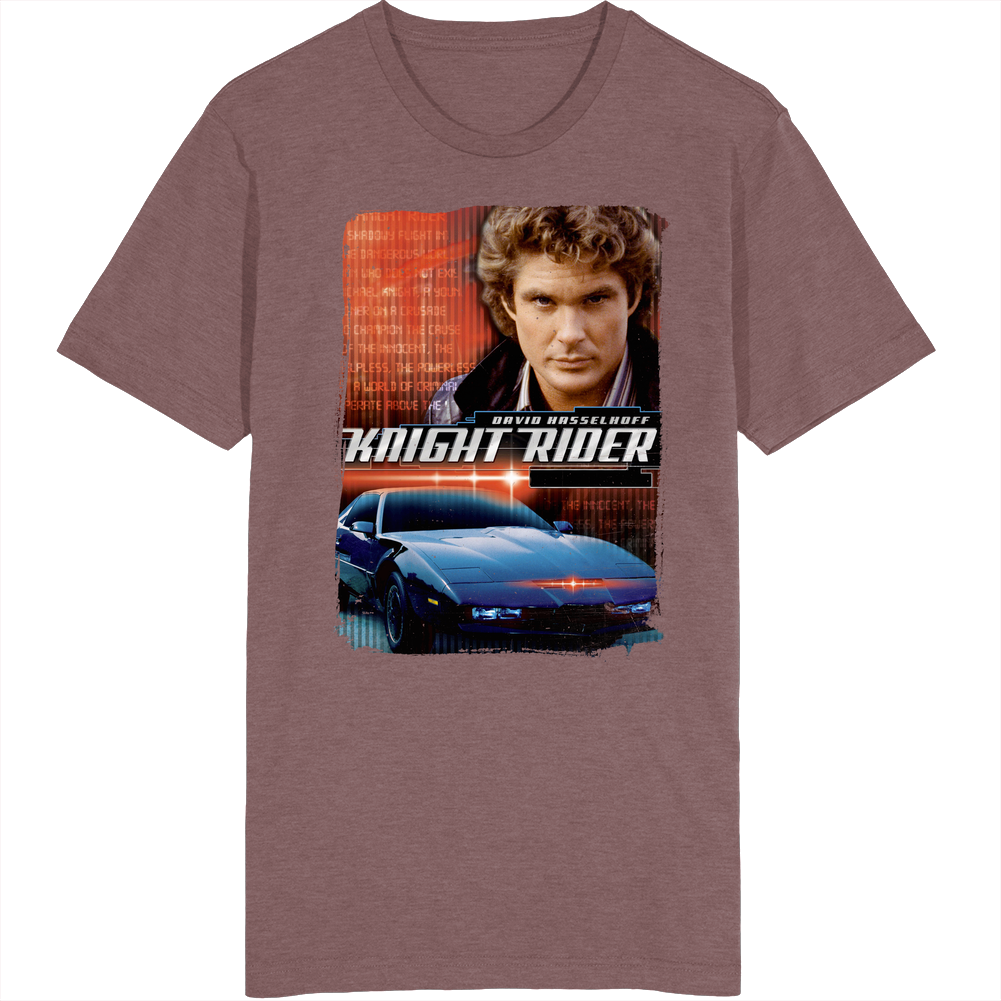Knight Rider 80s Tv Series Show Worn Look Vintage Unisex Retro T Shirt