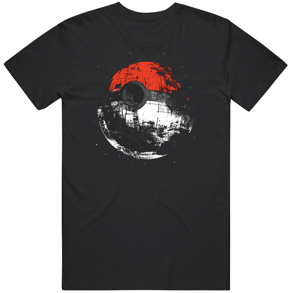 Pokeball Deathstar Funny Pokemon Star Wars Mash Up Retro T Shirt Pokeball Deathstar Funny Pokemon Star Wars Mash Up Retro T Shirt