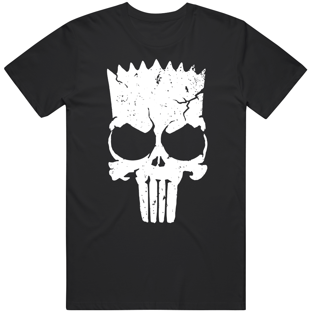 Bart Simpson Punisher Skull Mashup Funny The Simpsons Tv Show Fan retro T Shirt Bart Simpson Punisher Skull Mashup Funny The Simpsons Tv Show Fan retro T Shirt