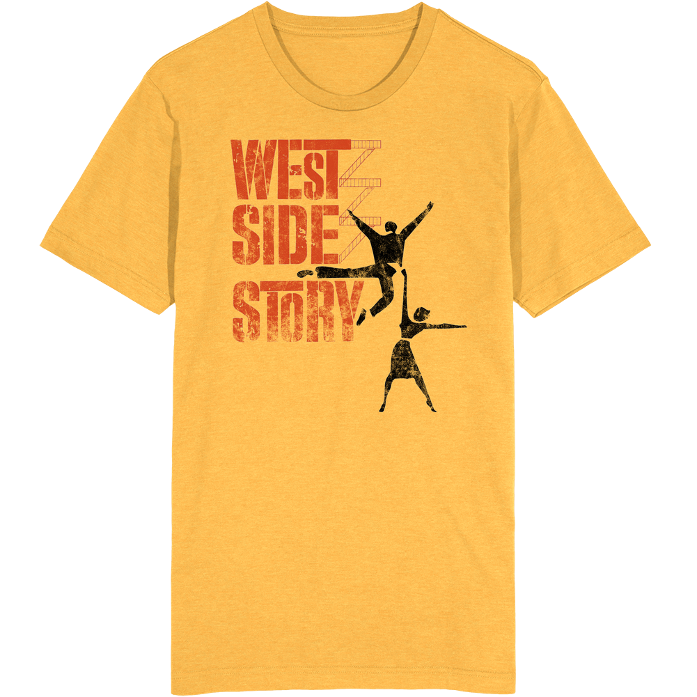 West Side Story 60s Romance Movie Worn Look Vintage Unisex retro T Shirt West Side Story 60s Romance Movie Worn Look Vintage Unisex retro T Shirt