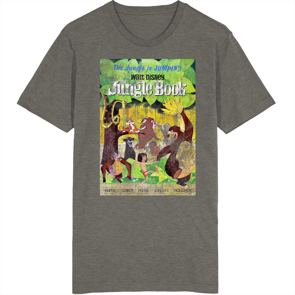 The Jungle Book 60s Kids Movies Worn Look Vintage Unisex retro T Shirt The Jungle Book 60s Kids Movies Worn Look Vintage Unisex retro T Shirt